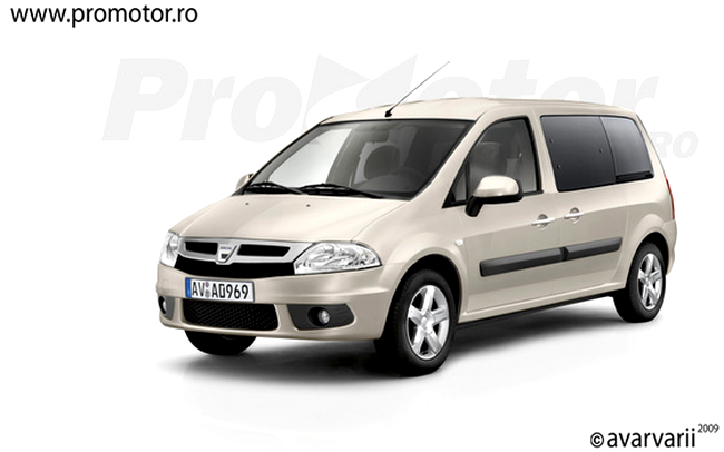 Model monovolum de la Dacia , in viziunea Promotor.ro (tot din fata)