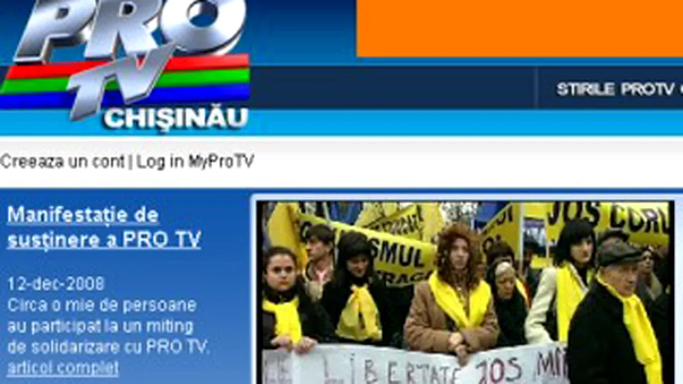 PRO TV Chisinau nu mai are licenta de emisie