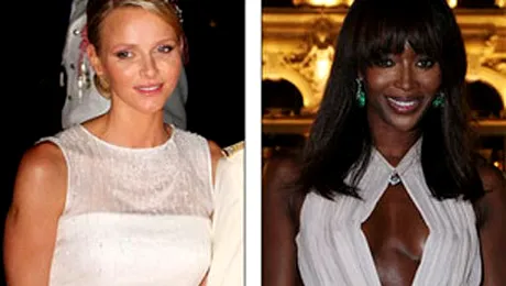 Naomi Campbell a eclipsat-o pe Printesa Charlene de Monaco la nunta acesteia