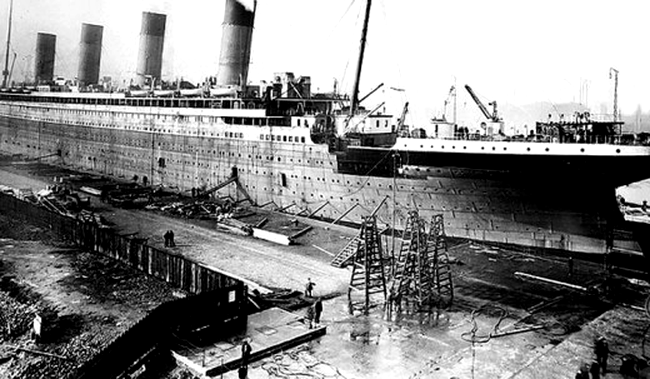 Nava Titanic incepea sa prinda contur pe santierul naval