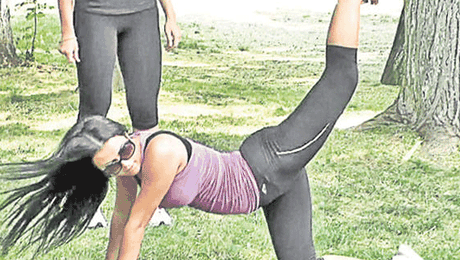 Daniela Crudu se antreneaza, zilnic, in parc! (poze)