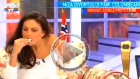 Ramona Badescu, in direct cu gura plina (Video)