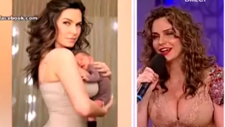 Anna Lesko îşi alăptează copilul… la distanţă!