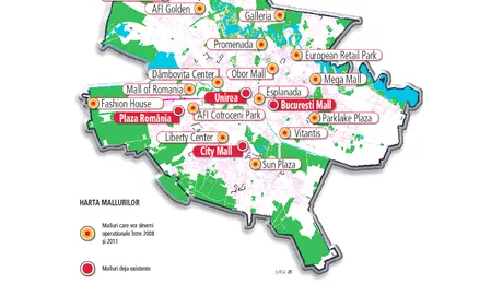 Pana in 2011 vor fi 20 de malluri in Capitala