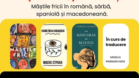Romanul Măștile fricii al autoarei Camelia Cavadia va fi tradus și în Macedonia