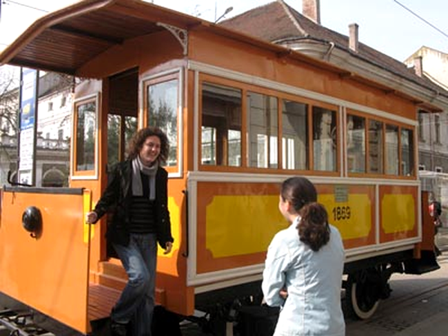 tramvaiul cu cai expus la Timisoara