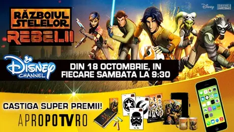 Aprinde scânteia rebeliunii cu „Războiul Stelelor-Rebelii” de la Disney Channel şi câştigă super premii! VEZI CÂŞTIGĂTORII!