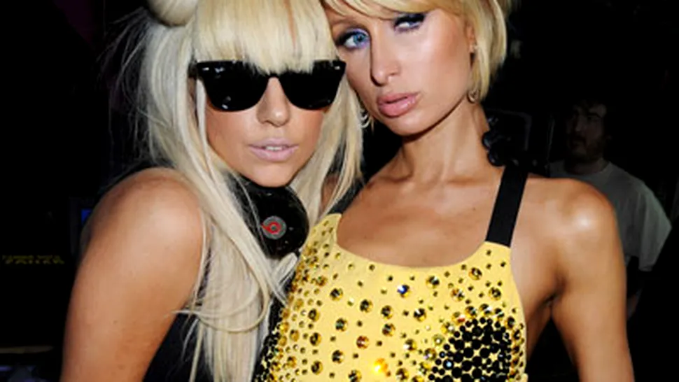 Lady GaGa si Paris Hilton s-au distrat la Nokia party (Poze)