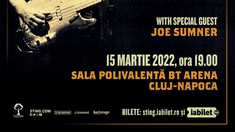 Sting va concerta la Cluj-Napoca anul viitor, pe 15 martie