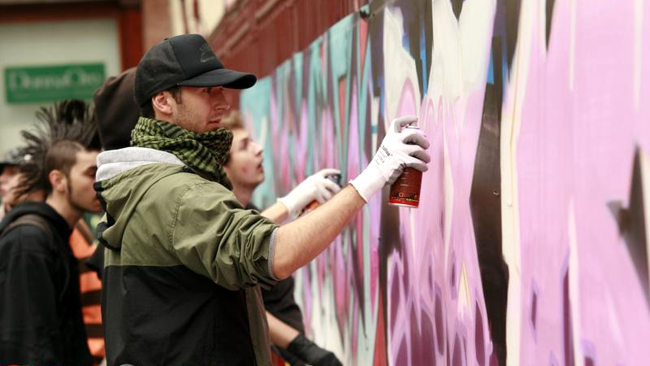 Grafitti la Politia Capitalei