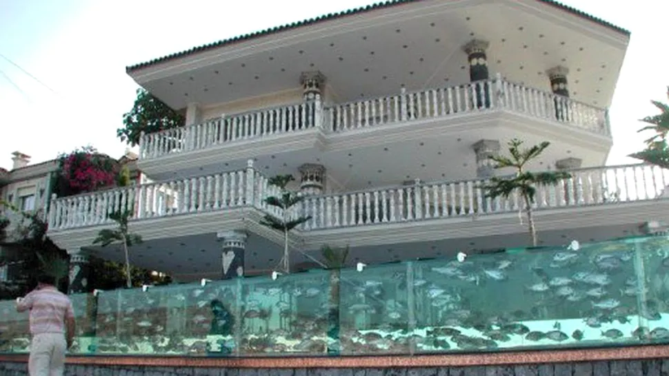 În loc de gard are un acvariu cu pești și caracatițe (Video & Poze)