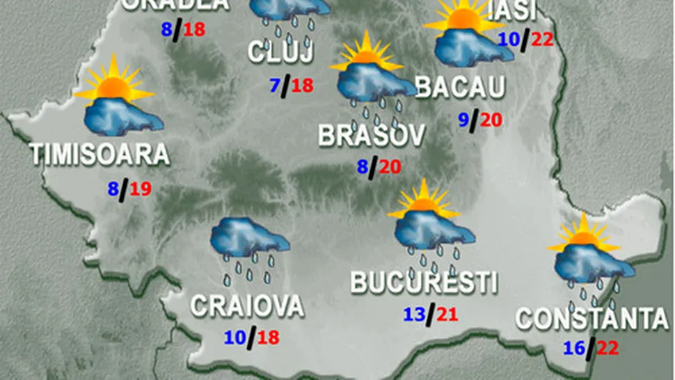 Vremea Apropo.ro în week-end: Cod galben de vijelii și grindină, în București și estul țării