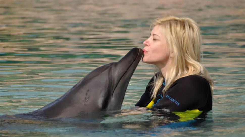 Loredana s-a sărutat cu un delfin în Emiratele Arabe Unite