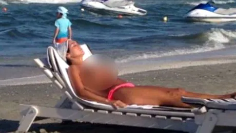 Margherita de la Clejani, topless la Mamaia!