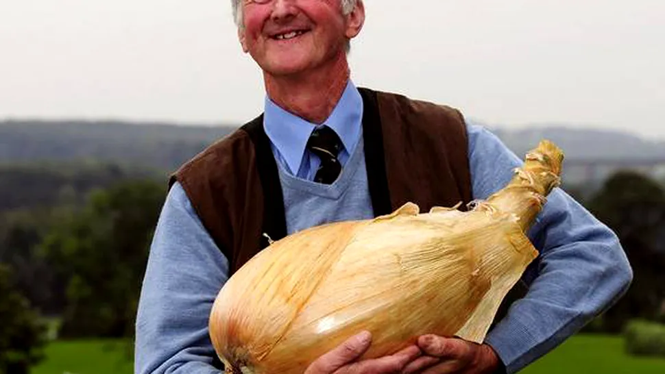 Cea mai mare ceapa din lume, cultivata de un american