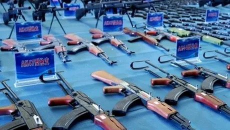 China: Captură record de arme și cuțite