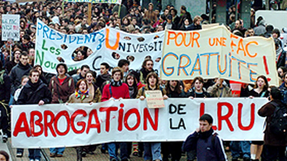 Manifestatii de protest in Franta fata de reforma universitatilor