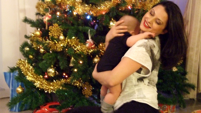 Silvia si baietelul ei