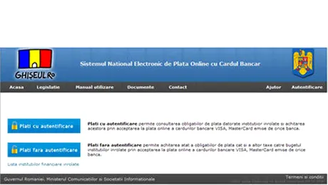 Taxele si impozitele pot fi platite online