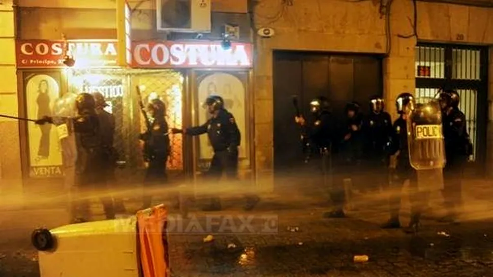 Spania: Poliția a tras cu gloanțe de cauciuc asupra manifestanților anti-austeritate 