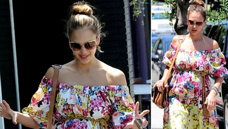 Jessica Alba, cu burtica de gravida!