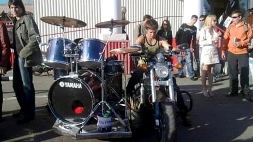 Motocicleta cu tobe atasate, doar pentru pasionatii de muzica (Poze)