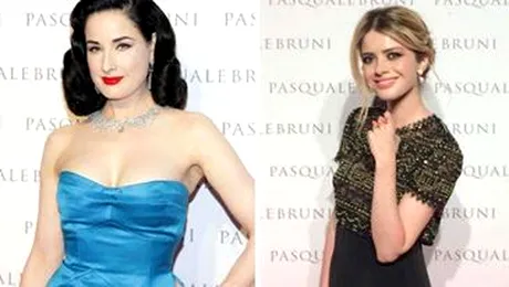 Alexandra Dinu, apariţie superbă la petrecerea Pasquale Bruni de la Milano, alături de Dita Von Teese
