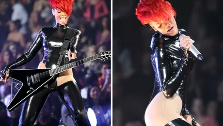 Rihanna, din ce in ce mai bizara! Poarta haine gonflabile (Poze)