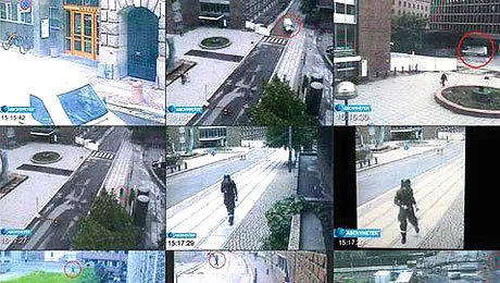 Imagini cu Anders Breivik plasand bomba in Oslo (Poze)