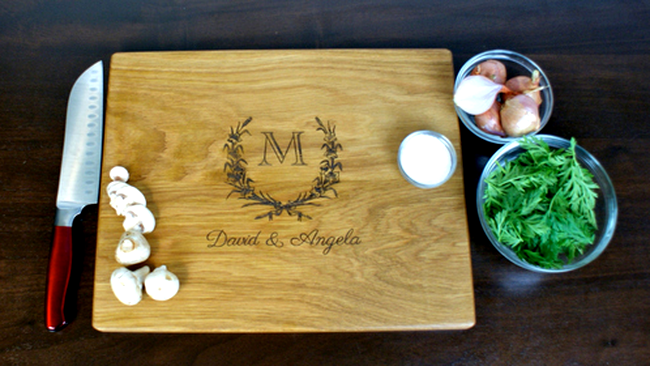 O placă de tăiere personalizată