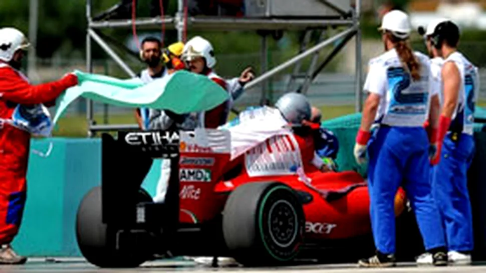 Massa a suferit un accident violent la Hungaroring!
