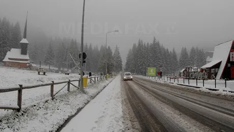 16 județe sunt afectate de căderile de zăpadă și 34 de drumuri județene sunt blocate