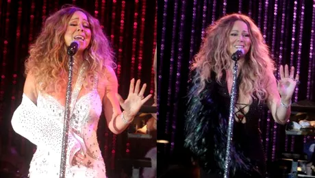 Mariah Carey îşi asortează gipsul cu rochiile de scenă