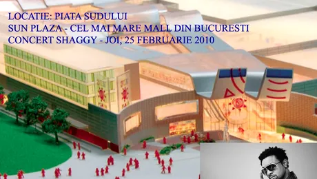 Shaggy canta in Piata Sudului, la inaugurarea Sun Plaza