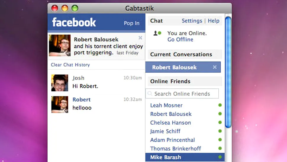 Nu se mai poate folosi chat-ul Facebook, pentru ca s-a inchis din motive de securitate!