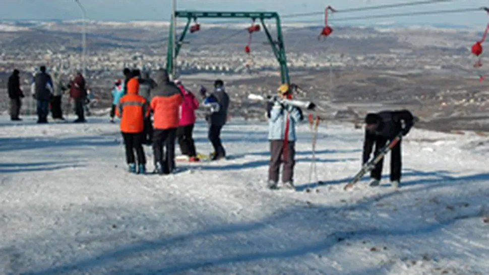 Partie de schi pe dealul Feleacului