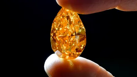 „Portocala”, cel mai mare diamant portocaliu din lume, vândut pentru o sumă uriașă
