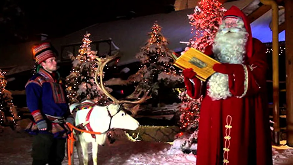 Moș Crăciun din Finlanda vine la Santa Claus Kingdom din București