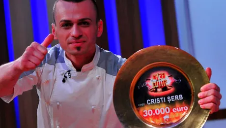 Cristi Şerb este câştigătorul emisiunii „Chefi la cuţite”: „Nu am greşit atunci când am hotărât să mă fac bucătar”