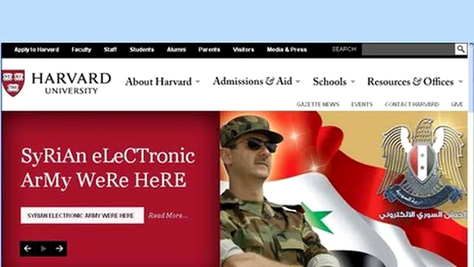 Hackeri sirieni au spart site-ul Universitatii Harvard