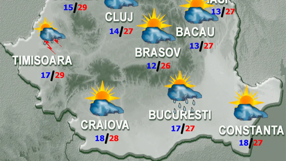 Vremea Apropo.ro: Week-end racoros, cu temperaturi normale
