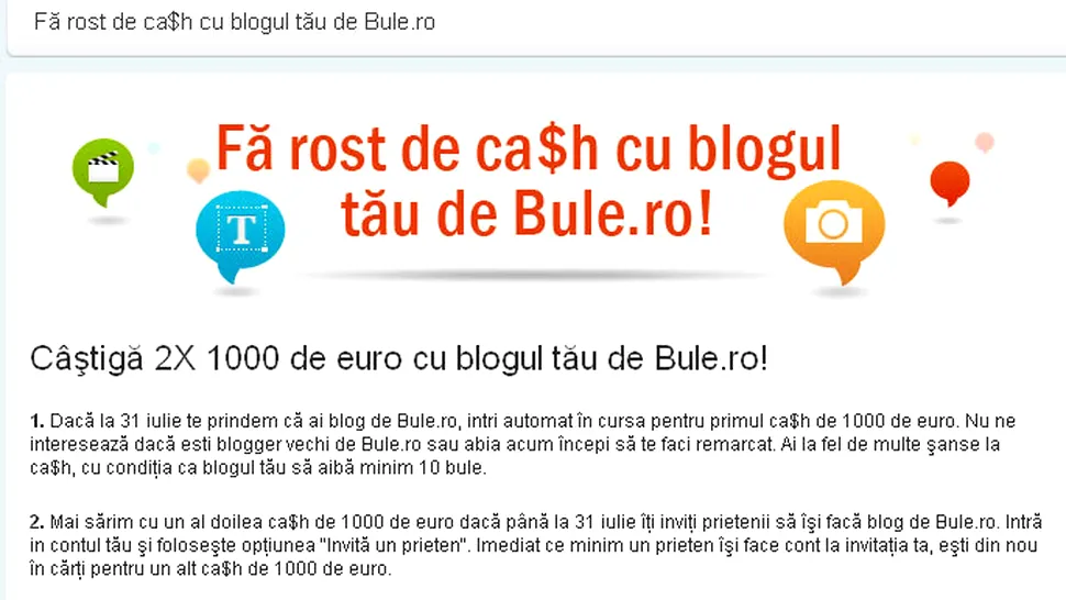 Bule.ro pune la bataie 2.000 de euro! Ce mai astepti?