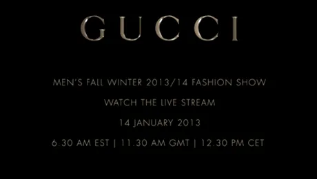 GQ transmite live, în exclusivitate, show-ul Gucci de la Milano