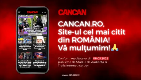 CIFRE OFICIALE. CANCAN.RO cel mai citit site din Romania pe 8 mai