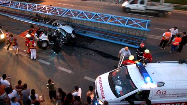 Caz tras la indigo si in Romania, pe DN1