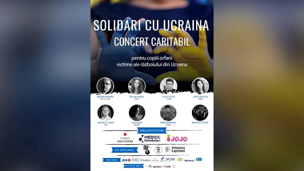 Locurile la concertul caritabil pentru copiii orfani, victime ale războiului din Ucraina, s-au epuizat în doar 3 zile