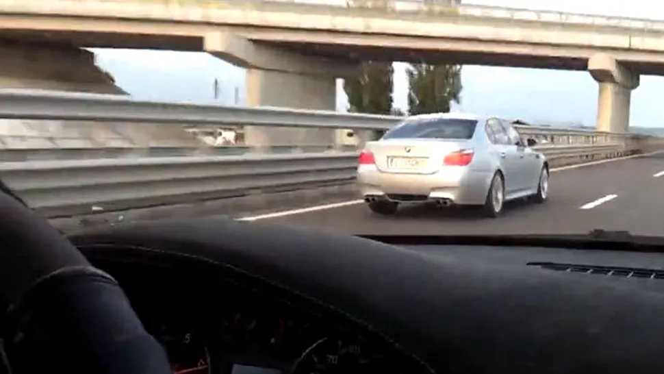 Intrecere de masini cu peste 300km/h pe Autostrada Transilvania (Video)