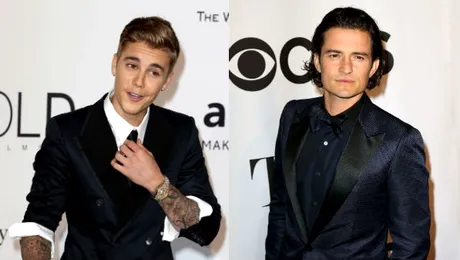 Orlando Bloom, la un pumn distanţă de Justin Bieber