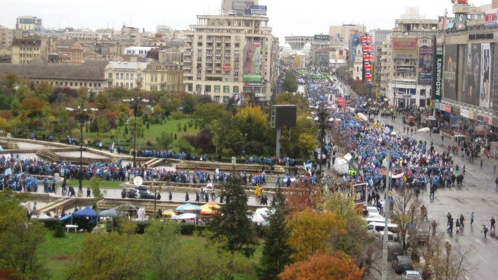 POZA ZILEI: Cum au invadat protestatarii Bucurestiul