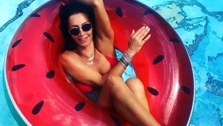 „Mihaela Rădulescu s-a ”în-fund-at” într-un pepene” – FOTO